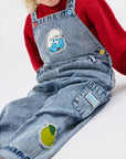 Goldie + Ace - the smurfs - patch austin overalls