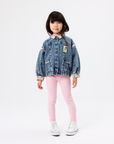 Goldie + Ace - mini peony print batwing denim jacket