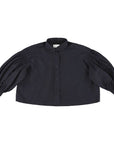 Morley - zita - chana crop shirt - blue
