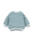 Play up - baby - striped fleece sweater - cyanotype