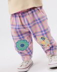 Goldie + Ace - kit - knee patch pants - pink plaid