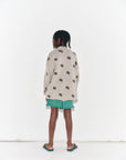 Main story - fleece track shorts - bottle green