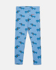 Weekend house kids - blue dog allover leggings - soft blue