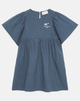 Weekend house kids - blue dog butterfly dress - blue