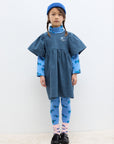 Weekend house kids - blue dog butterfly dress - blue