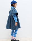 Weekend house kids - blue dog butterfly dress - blue