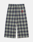 Weekend house kids - checkered blue flare pants - indigo