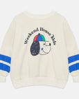 Weekend house kids - happy dog sweatshirt - ecru
