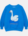 Weekend house kids - swan sweatshirt - azulin