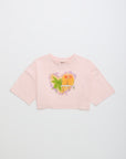Maison Mangostan - birds crop top - pink