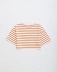 Maison Mangostan - birds stripe crop top