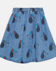 Weekend house kids - happy dog denim skirt - blue