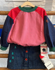 Bobo Choses - kids - tic tac toe colorblock sweatshirt