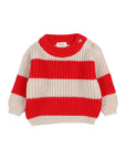 Buho - bb - stripe jumper - poppy red