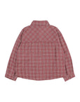 Buho - kids - tartan shirt - pomegranate