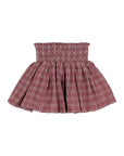 Buho - kids - tartan skirt - pomegranate