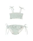 Buho - kids - gingham bikini - aqua