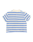 Buho - kids - terry stripes polo - bluette