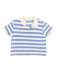 Buho - kids - terry stripes polo - bluette