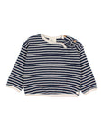 Buho - bb - soft jersey stripes sweatshirt - navy