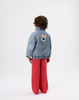 Goldie + Ace - hey buddy pinstripe denim jacket