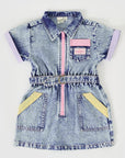 Goldie + Ace - pastel pop piper denim dress