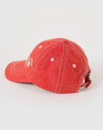 Goldie + Ace - tate embroidered denim cap - apple red