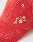 Goldie + Ace - tate embroidered denim cap - apple red
