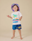 Goldie + Ace - palm beach t-shirt - white