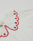 Goldie + Ace - scallop collar strawberry cropped blouse SET