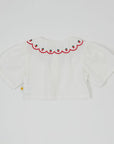 Goldie + Ace - scallop collar strawberry cropped blouse SET