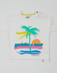 Goldie + Ace - palm beach t-shirt - white