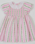 Goldie + Ace - flo smocked dress - antique stripes strawberry