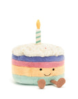 Jellycat - amuseables - rainbow birthday cake - medium