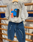 Bobo Choses - kids - bobo denim pants - blue
