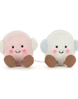 Jellycat - amuseables - toastie pink and white marshmallows