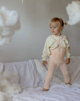 Silly Silas - granny footed cotton tights - silky peach
