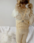 Silly Silas - granny footless cotton tights - lemon icing