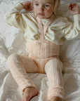 Silly Silas - granny footed cotton tights - silky peach