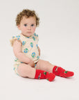 Bobo Choses - baby - Pixel Flowers all over ruffled top