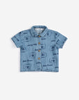 Bobo Choses - baby - Pickles The Dog all over denim shirt