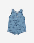 Bobo Choses - baby - Pickles The Dog all over denim playsuit
