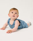Bobo Choses - baby - Pickles The Dog all over denim playsuit