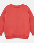 Weekend house kids - pom pom dog baby sweatshirt - red