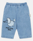 Weekend house kids - pom pom dog baby denim pants