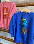 Bobo Choses - kids - roll the dice sweatshirt - blue