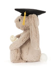 Jellycat - bashful - graduation bunny - medium - beige