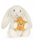 Jellycat - bashful - bunny with star - medium - cream