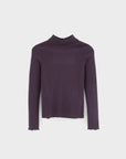 Bellerose - velfie stripesrollneck longsleeve - black iris/rust