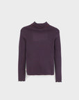 Bellerose - velfie stripesrollneck longsleeve - black iris/rust